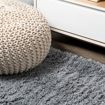 Groovy Solid Shag Area Rug